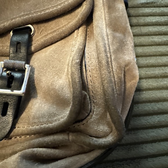 Rag & Bone Small Field Messenger Bag Purse Grey  Brown Leather Grunge Y2K